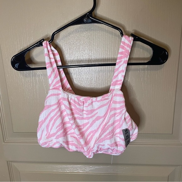 Zara Other - Zara kids  Size 14 Crop Top Tank Pink White NWT